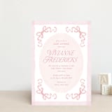 "Doodle Bow Frame" - Baby Shower Invitations in Petal by Jackie Crawford - Front