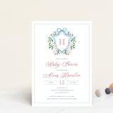 "bunny crest" - Baby Shower Invitations in Cotton Candy by Cass Loh - Front