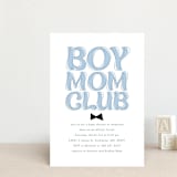 "Boy Mom" - Baby Shower Invitations in Sky by Angela Garrick - Front
