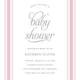 "Border Ribbon" - Baby Shower Invitations in Rosy Cheeks by Carolyn MacLaren - Detail