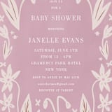 "Friendly Flowers" - Baby Shower Invitations in Blush by Ani Somi - Detail