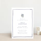 "Blue Bells" - Baby Shower Invitations in Cornflower by Mere Paper - Front