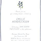 "Blue Bells" - Baby Shower Invitations in Cornflower by Mere Paper - Detail