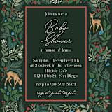 "Deer Forest" - Baby Shower Invitations in Forest by Elly - Detail