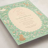 "Garden animals" - Baby Shower Invitations in Mint by Jennifer Wick - Detail