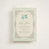 "Little Welcome" - Baby Shower Invitations in Seafoam by Jackie Crawford - Front