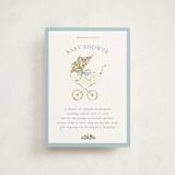"Pram" - Baby Shower Invitations in Sky by Sarah Knight - Front