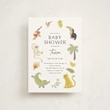 "Tropical Animals" - Baby Shower Invitations in Ivory by Kate Blalock - Front