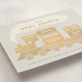 "Choo Choo Train" - Baby Shower Invitations in Slate by Adelyn T. - Detail