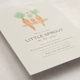 "Little Sprout" - Baby Shower Invitations in Grain by Itsy Belle Studio - Detail