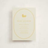 "Simple Duck" - Baby Shower Invitations in Banana by Brianne Larsen - Front