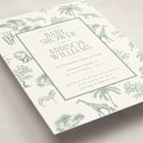 "Safari" - Baby Shower Invitations in Palm by Jenna Holcomb - Detail