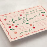 "Cherry Sweet" - Baby Shower Invitations in Cherry Pie by Erin German - Detail