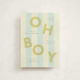 "oh boy" - Baby Shower Invitations in Baby Blue by Ellen Schlegelmilch - Front