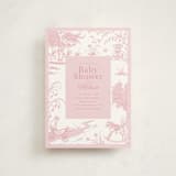 "Baby Toile" - Baby Shower Invitations in Blush by Teju Reval - Front