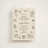 "Bundle of Joy Sketches" - Baby Shower Invitations in Onyx by Cass Loh - Front