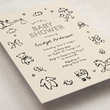 "Bundle of Joy Sketches" - Baby Shower Invitations in Onyx by Cass Loh - Detail