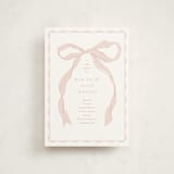 "Framed Bow" - Baby Shower Invitations in Blush by Baumbirdy - Front
