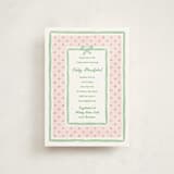 "Polka Dot Frame" - Baby Shower Invitations in Strawberry by Erin German - Front