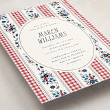 "Pattern Mix" - Baby Shower Invitations in Tomato by Emily Sabol Goss - Detail