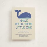 "Whale Hello" - Baby Shower Invitations in Sea by Harriet Richter - Front