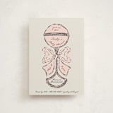 "Antique Rattle" - Baby Shower Invitations in Rose by Gwen Bedat - Front