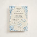 "Sweet Swan" - Baby Shower Invitations in Bluebell by Pati Cascino - Front