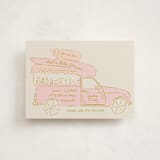 "Milk Truck" - Baby Shower Invitations in Blush by Gwen Bedat - Front