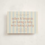 "we're having a party" - Baby Shower Invitations in Powder Blue by Ellen Schlegelmilch - Front