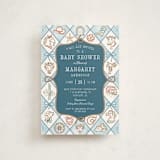 "Cowboy Baby" - Baby Shower Invitations in Denim by Paper Sun Studio - Front