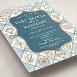 "Cowboy Baby" - Baby Shower Invitations in Denim by Paper Sun Studio - Detail
