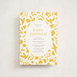 "Hummingbird Garden" - Baby Shower Invitations in Saffron by Eve Schultz - Front