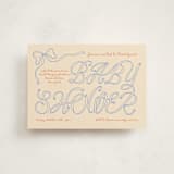 "Ribbon of Joy" - Baby Shower Invitations in Citrus Sky by Zove Ahhh - Front