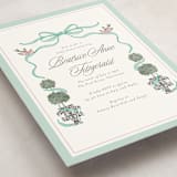 "Tiny Topiary" - Baby Shower Invitations in Aquamarine by Jackie Crawford - Detail