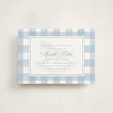 "Classic Gingham" - Baby Shower Invitations in Sky by Melinda Denison - Front