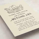 "Nesting era" - Baby Shower Invitations in Beetle by Creo Study - Detail