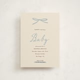 "Baby Bow" - Baby Shower Invitations in Denim by Ani Somi - Front