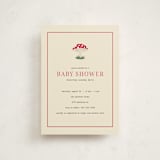 "Little Mushroom" - Baby Shower Invitations in Berry by Ilene Guy - Front