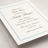 "Sweetly Scalloped" - Baby Shower Invitations in Sky by Catherine Culvenor - Detail