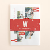 "Collaged Merry" - Holiday Belly Bands in Berry by Bethan - Assembled