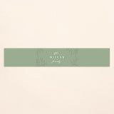 "Minimal Botanical Monogram" - Holiday Belly Bands in Greenery by Kelly Schmidt - Front