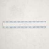 "Classic Gingham" - Baby Shower Belly Bands in Sky by Melinda Denison - Front