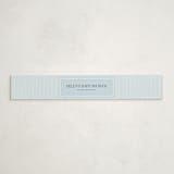 "Sweet Stripes" - Baby Shower Belly Bands in Sky Blue by Lucrecia Caporale - Front