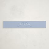 "Bows & Banners" - Baby Shower Belly Bands in Baby Blue by Paper Raven Co. - Front