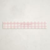 "Classic Gingham" - Baby Shower Belly Bands in Cotton Candy by Creo Study - Front