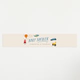 "Adventure Begins" - Baby Shower Belly Bands in Blue Jay by Creo Study - Front