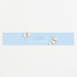"Botanical Blocks" - Baby Shower Belly Bands in Baby Blue by Itsy Belle Studio - Front