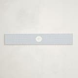 "Gingham Rockinghorse" - Baby Shower Belly Bands in Baby Blue by Olivia Raufman - Front