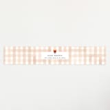 "Gingham" - Baby Shower Belly Bands in Shortbread by Sarah Knight - Front