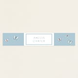 "Garden Love" - Baby Shower Belly Bands in Periwinkle by Susan Moyal - Front